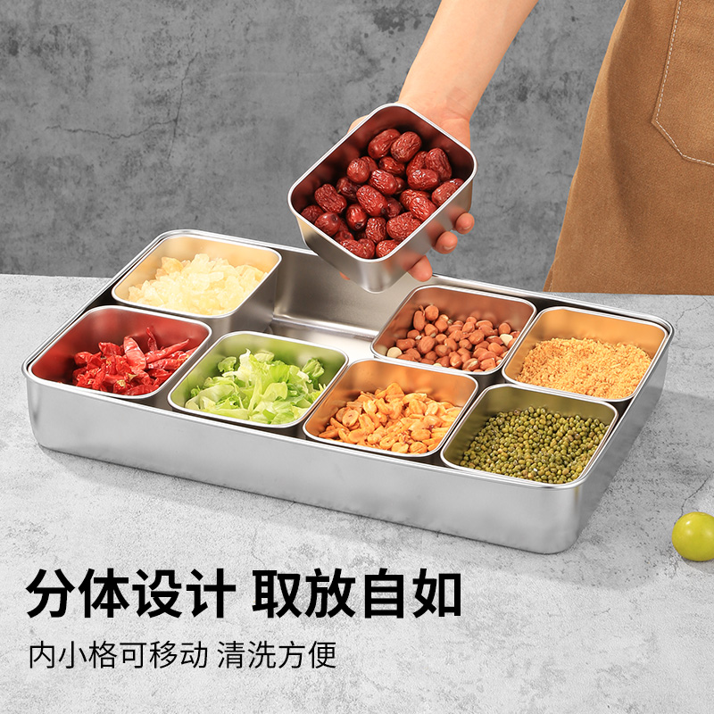 厨房神器！304不锈钢调料箱太香了！商用自助调味料盒颜值高又实用！