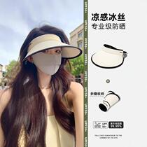 2024 new style sun protection hat for women anti-UV sun hat face-covering sun hat large brim empty top F3046
