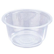 Disposable bowl thickened plastic bowl take-out environmentally friendly round transparent lunch box banquet fast food soup bowl Huanghe 1117
