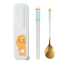 KAKAO FRIENDS cute chopsticks spoon cutlery box portable set student office worker single pack 2479