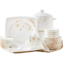 Dish kit household with simple tableware package European style 2022 new dish chopsticks combination gift chopsticks 1020