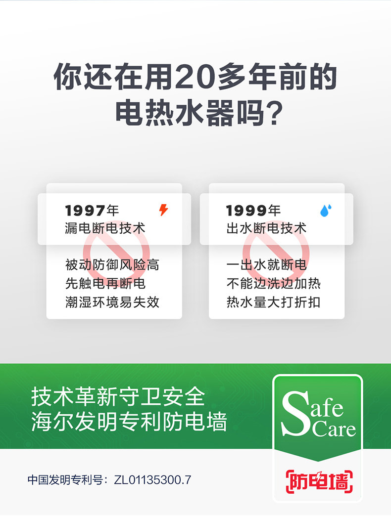神价格 海尔 智能变频储水式电热水器 60L 3000W大功率 图12