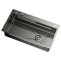 304 stainless steel whale rain waterfall sink kitchen sink large single tank thick vegetable sink dishwashing sink 1384