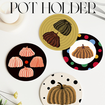 Pot mats heat insulation mats anti-scalding and high temperature resistant coasters ceramic waterproof and oil-proof table mats household light luxury and high-end sense 2592