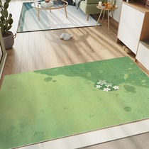 Grass entrance door floor mat entrance door foot mat cutting living room leather wash-free carpet anti-slip mat 2592