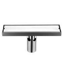 Invisible long floor drain deodorizer stainless steel 304 bathroom sewer insect-proof bathroom shower universal 2005