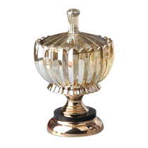 1399 crystal glass candy jar transparent storage jar with lid fruit bowl sugar bowl ashtray jewelry box