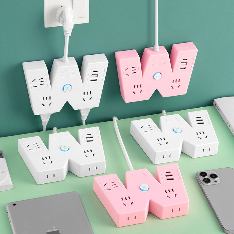Creative Versatile Plug-in Socket socket porous bits Dormitory With Extension Cord USB Converter Plug patch 1322-Taobao