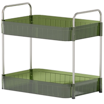 Cup storage rack double-layer tea cup rack tea set storage rack home desktop drain tray Huanghe 1117