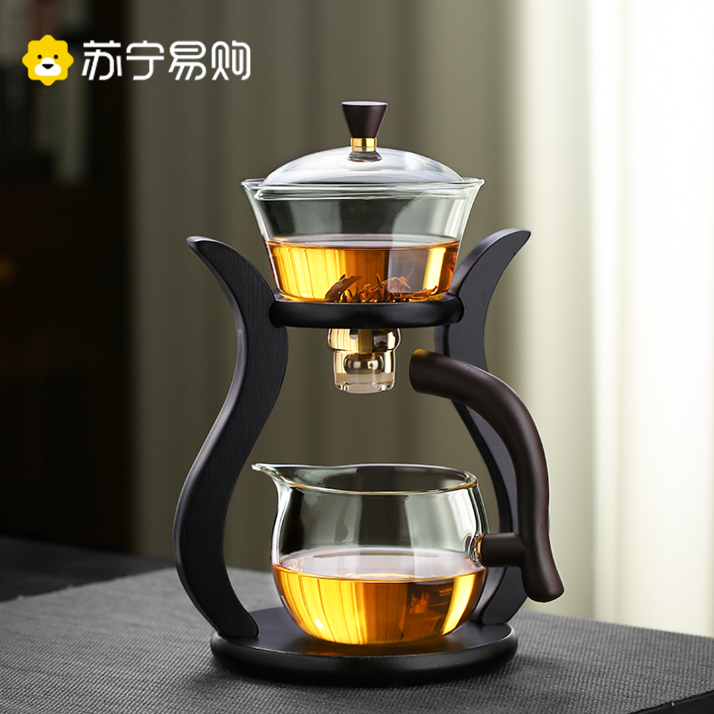 Tea Set Suit 2023 New Glass Fully Automatic Tea Cup Sloth Tea Deity Tea Maker Home Magnetic Attraction Bubble Teapot 489-Taobao