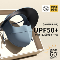 Sun protection mask for women anti-UV gradient sunshade full face ice silk thin breathable eye protection three-dimensional mask 1578