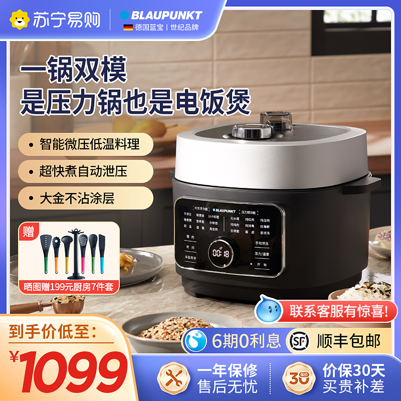 German Blue Bao Voltage Power Pan Home 3L High Pressure Cooker Fully Automatic Exhaust Rice Cooker Low Temperature Molecular Cuisine 245-Taobao