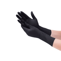 Cant put it down black nitrile disposable gloves food-grade kitchen cooking gloves wear-resistant waterproof and oil-proof 2868