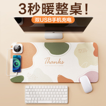Desk warmer pad heated mouse pad extra large office computer desktop pad student writing hand warmer heating pad 893