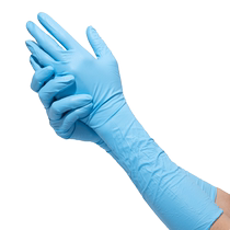 丁晴家务手套加长蓝色一次性食品级丁腈清洁女士打扫厨房卫生2868