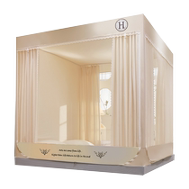 Anti-fall mosquito net 2024 new style bedroom home yurt blackout windproof bed sheet baby and child pattern account 1258