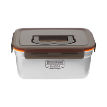 304 lunch box stainless steel crisper food grade refrigerator special sealed lidded fruit picnic lunch box 729