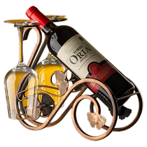 Suning wine rack ornaments wine cabinet decorations European creative living room upside down red wine bottle rack red wine cup 2112
