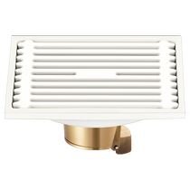 304 stainless steel cream style bathroom shower floor drain large displacement bathroom sewer full copper core anti-odor 1763