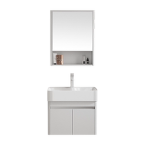 Stainless steel bath room cabinet washbasin cabinet toilet small family type hanging wall type washing table ultra narrow washbasin 804