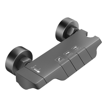 All-copper mixing valve hot and cold faucet bath shower shower with spray gun double-open triple mixing valve set 1822