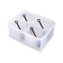Ice powder seasoning box commercial stall special ingredient box small material storage fruit fishing display box with lid 2132