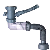 Submarine kitchen sink drain pipe accessories double basin sink drainer sewer drain pipe universal 2159