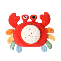 Baby soothing sleep crab starry sky projection music box toy doll music plush toy to coax baby to sleep 3750