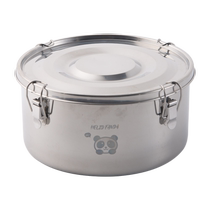 304 stainless steel crisper lunch box with lid sealed and leak-proof round refrigerator storage box picnic lunch box 3842