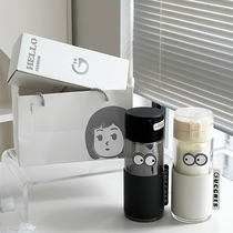 Water cup 2024 new high borosilicate glass double-layer insulated office tea and water separation tea cup gift box 2288