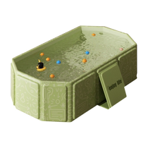 Childrens bath bucket household baby bath bucket baby swimming bucket adult bathing child can sit and fold 3217