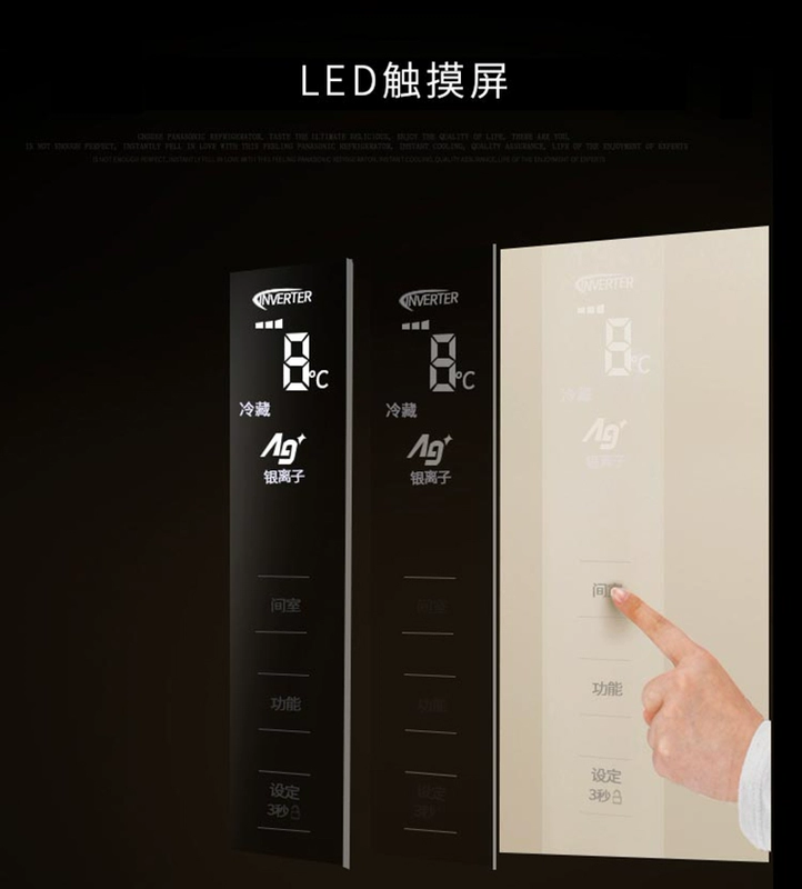Tủ lạnh gia đình nhiều cửa Panasonic / Panasonic NR-D380TP-N chuyển đổi tần số không có sương giá - Tủ lạnh