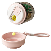 Pill box portable seven days a week mini small medicine dispensing box three meals a day medicine storage box 857