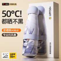 Sun umbrella for women sun protection UV parasol rain or shine compact mini pocket umbrella black plastic umbrella for men 1074