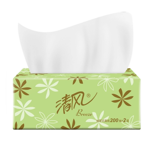 638 Qingfeng ткань светло-зеленый цветок гибкая 2-слойная 200*20 упаковка туалетная бумага салфетки для лица полная коробка