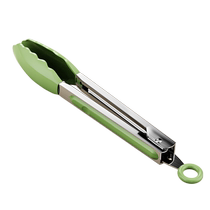 Silicone food tongs kitchen food tongs household high temperature resistant anti-scalding barbecue tongs steak and bread special 1648