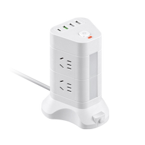 Vertical Rubiks Cube Desktop Socket Multi-function Panel Porous USB Dormitory Office Plug Strip with Wired Terminal Board 1766