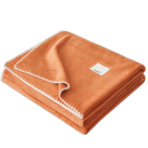Hengyuanxiang Four Seasons Air Conditioning Waffle Plush Blanket Soft Waxy Cat Blanket Skin Friendly Summer Quilt Double Layer Composite Thin Blanket 840