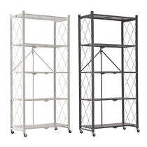 Free-to-install kitchen shelving floor multilayer oven microwave oven contained shelving shelf storage containers 1393