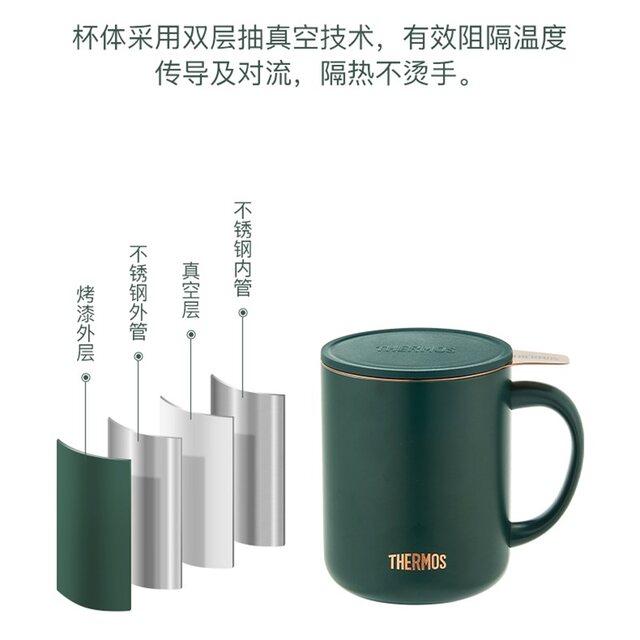 Thermos Insulated Cup Gift Box Set with Tea Separation, High-End Business Office Mug, Tea Brewing Cup 153