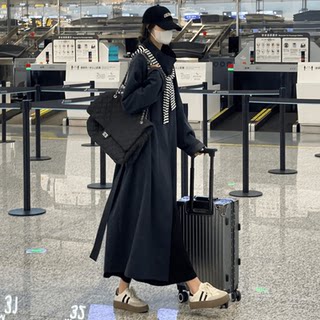 Korean Style Lazy Loose Casual Trench Coat for Women, Autumn 2024 New Model, Petite High-End Long Coat