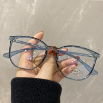 Little red book myopia glasses female matching degree TR ultra-light anti-blue glasses frame plain face big frame eye frame man