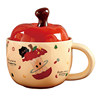 Creative New Year Apple Cup Birthday Gift Mug Souvenir Practical Small Gift Ceramic Water Cup Gift Box