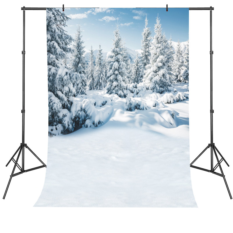 New Snowy Mountain Winter Forest Indoor Snow View Background Cloth Snowy Photography Photo Gallery Photography Background Cloth