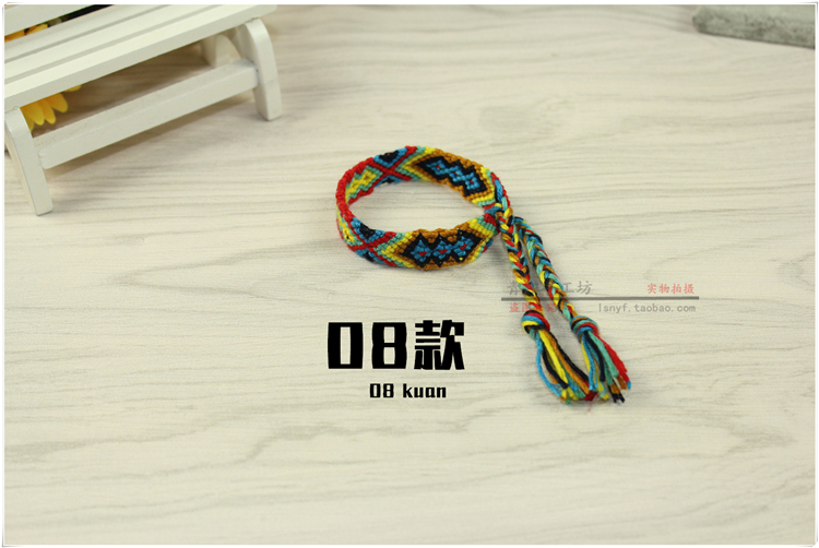 Châu Âu và Châu Mỹ Vòng tay bện boho Lễ hội Thuyền rồng Dây nhiều màu Dây đan tay Tay đàn ông và phụ nữ Cặp đôi Ảnh bãi biển vòng đá phong thủy