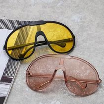 Integrated Conjoined Sunglasses Summer Oversized Hd Lens Sha