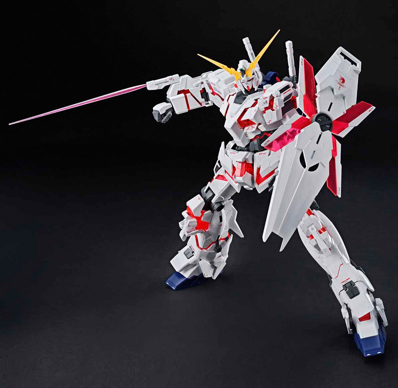 Игрушки из сериалов Gundam 万代拼装敢达模型 mega 1/48 rx-0 unicorn 独角兽高达毁灭模式 Bandai
