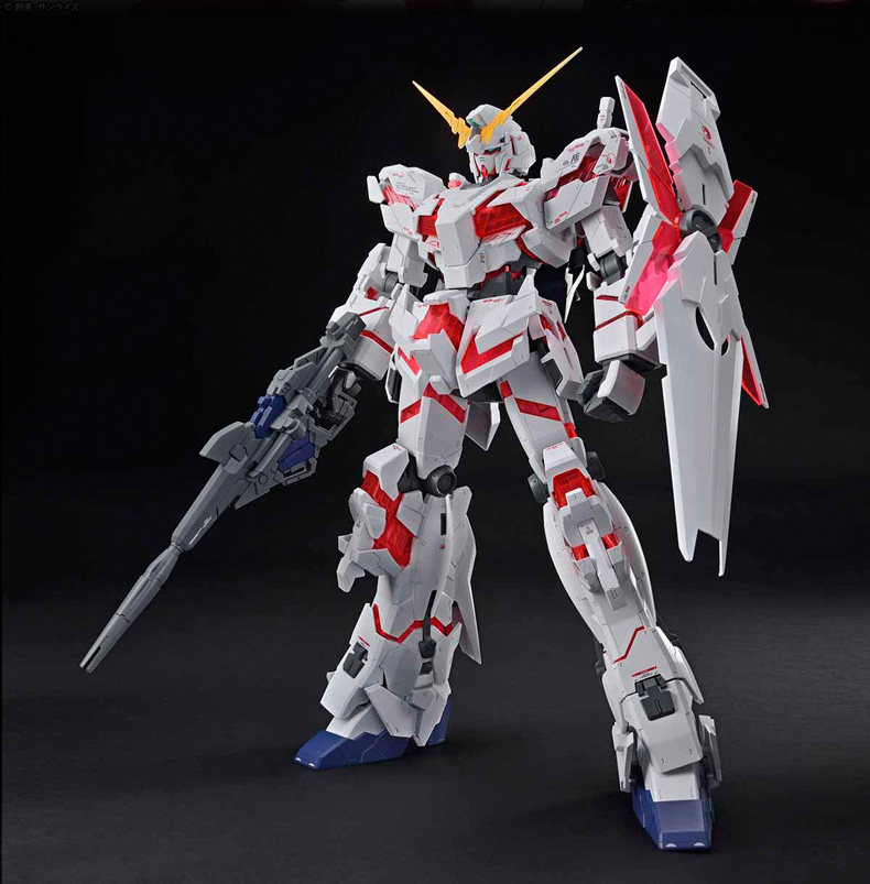 Игрушки из сериалов Gundam 万代拼装敢达模型 mega 1/48 rx-0 unicorn 独角兽高达毁灭模式 Bandai