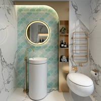 Северная сеть красного вентилятора -в форме мозаичной плитки туалетная туалетная фоновая настенная плит