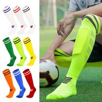 (2 pairs come with shin guards) practical long-tube youth and childrens towel-soled over-the-knee sports socks for running without the ball